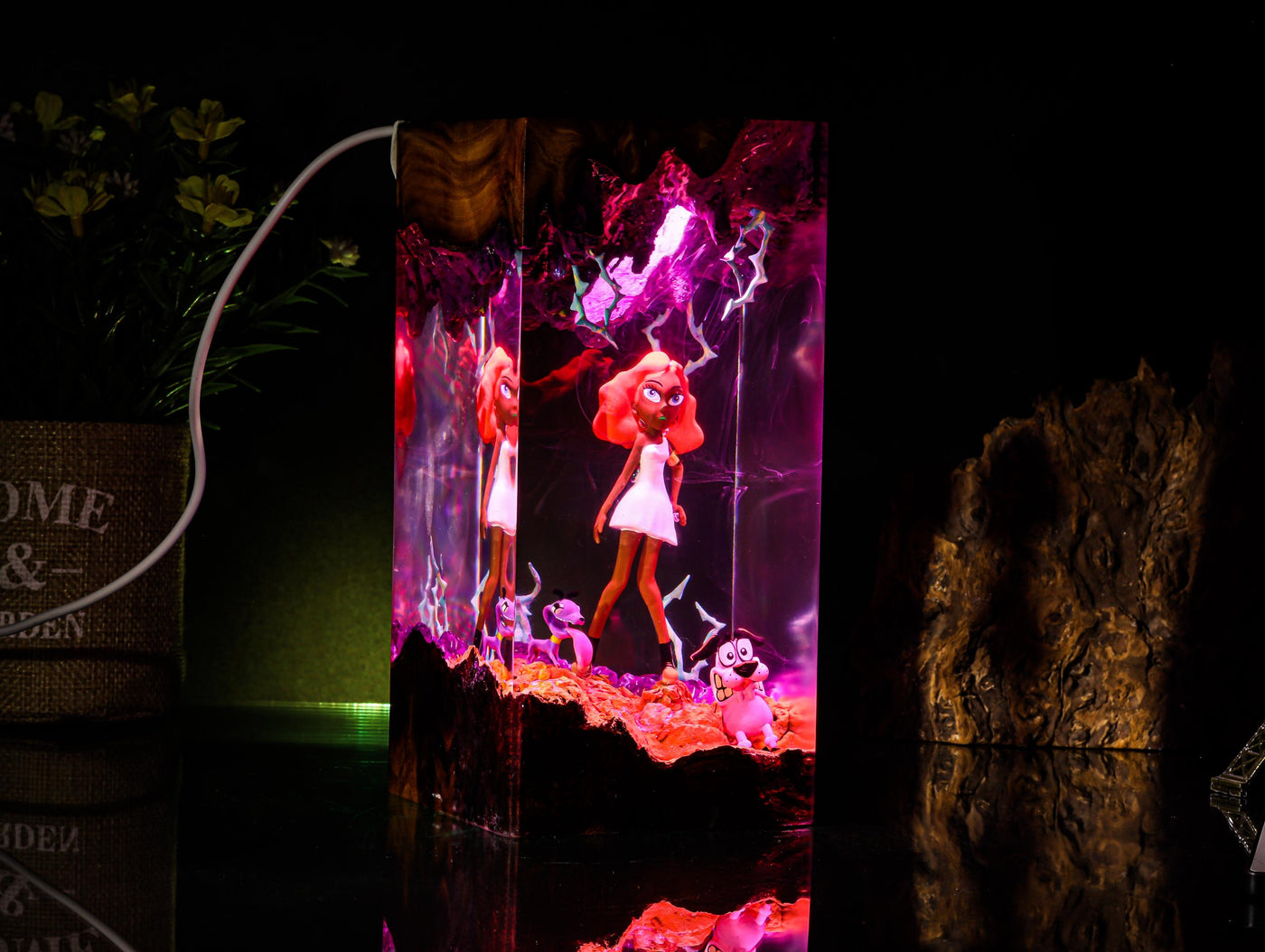 Courage the Cowardly Dog Resin Lamp