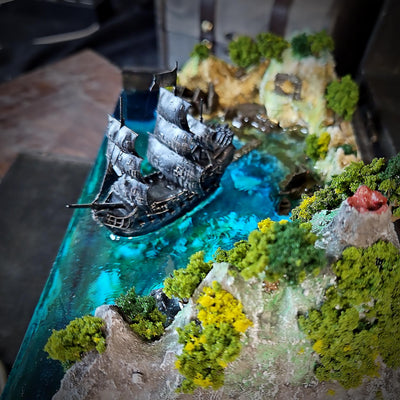 Pirate box lamp Resin Lamp