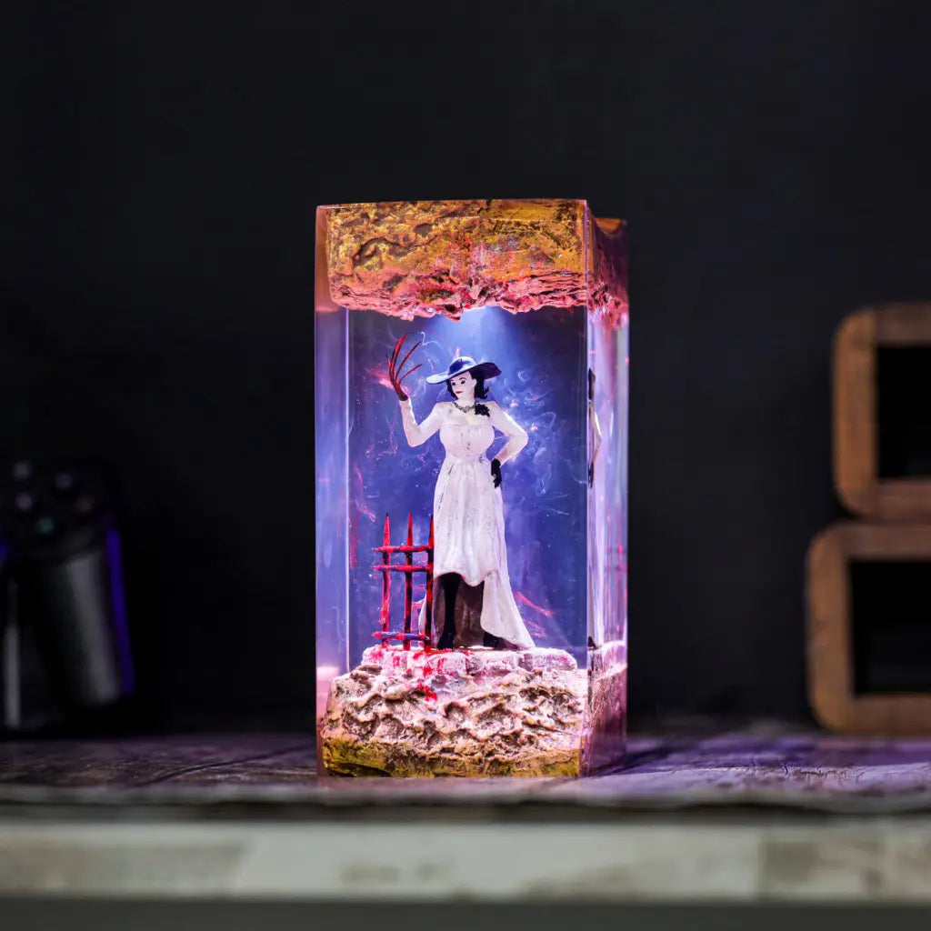 Alcina Dimitrescu Resident Evil Resin Epoxy Lamp