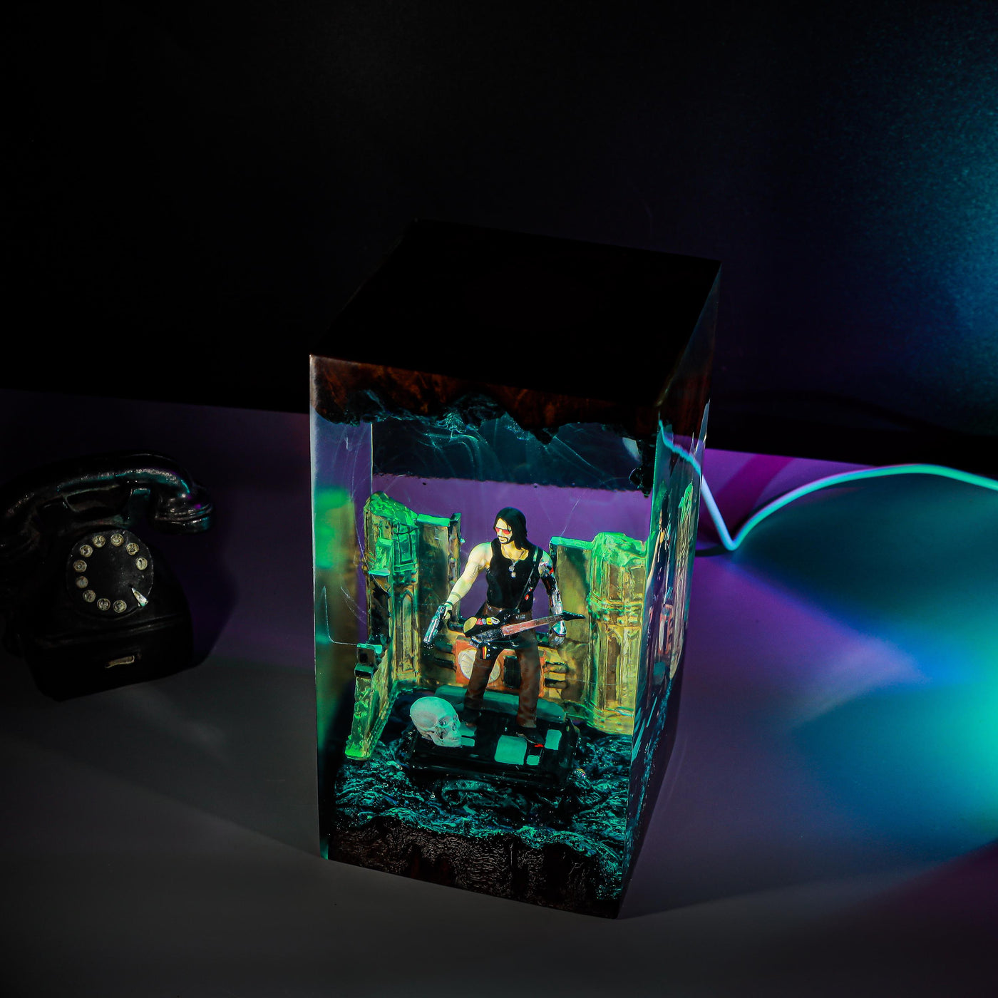 Johnny Silverhand Cyberpunk: Edgerunner Resin Lamp