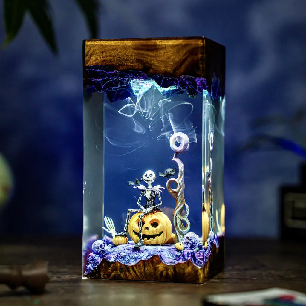 Pumpkin Jack Halloween Resin Lamp