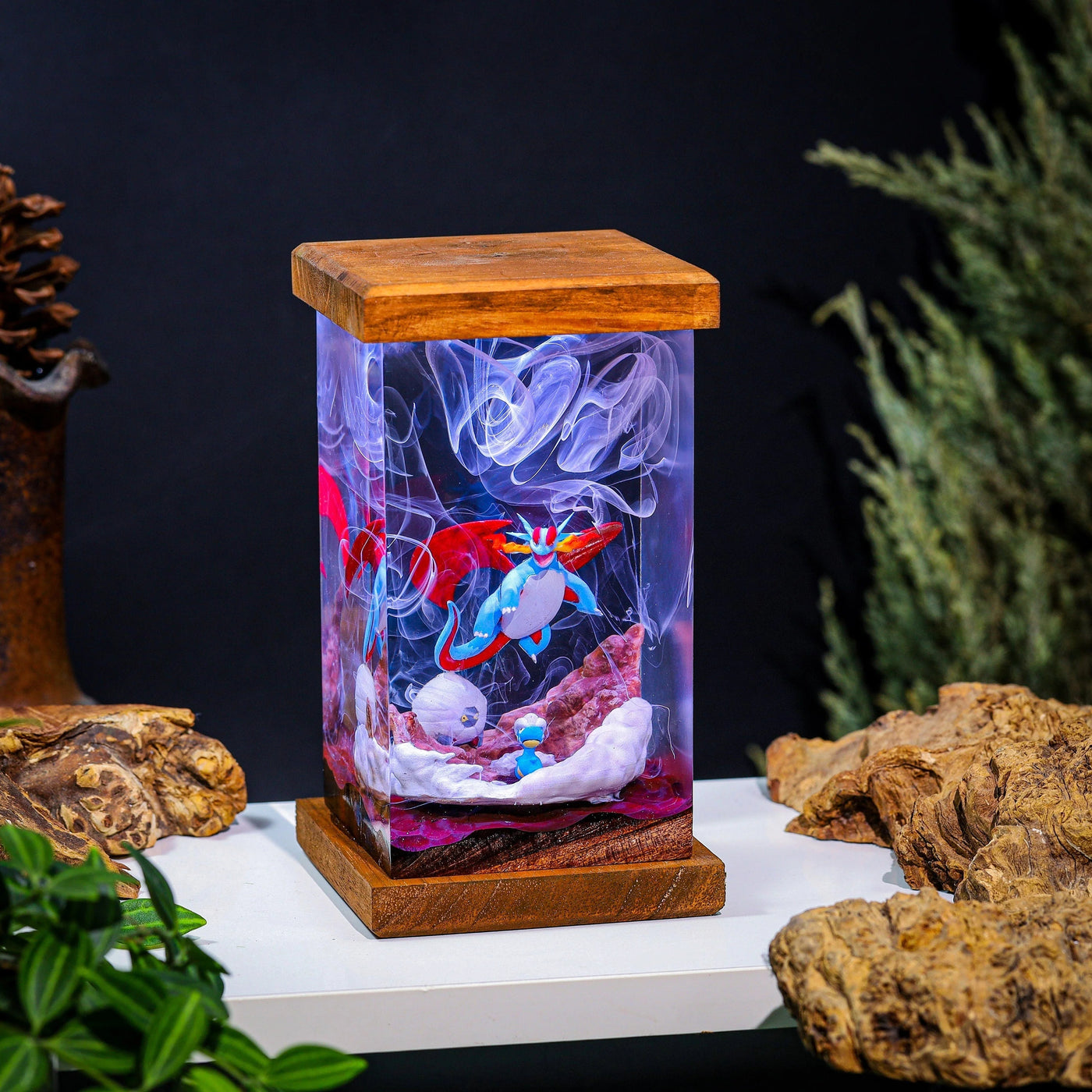 Salamence Pokemon Resin Lamp