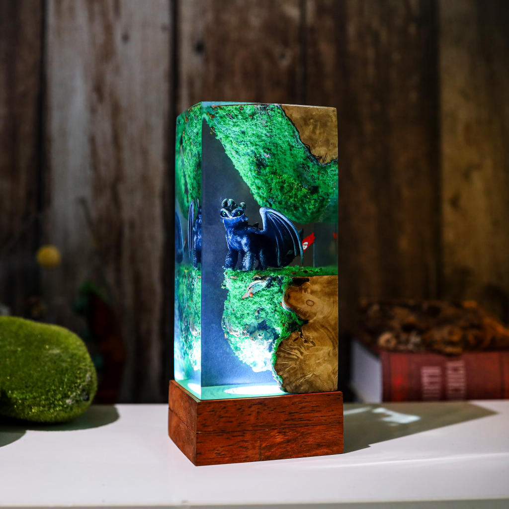 Toothless Night Resin Epoxy Lamp