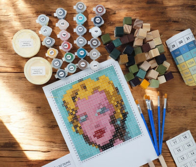 Marilyn Diptych Pixel Wood Art