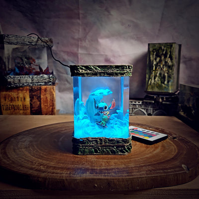 Cute Stitch Resin Lamp