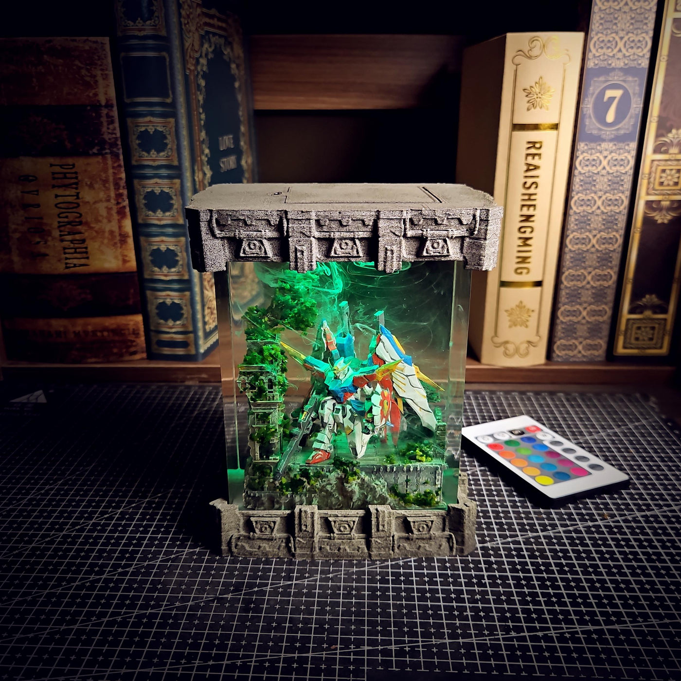 Broken Gundam in Deep Ocean Resin Lamp