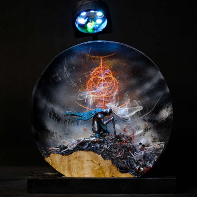 Knight Tarnished Resin Lamp