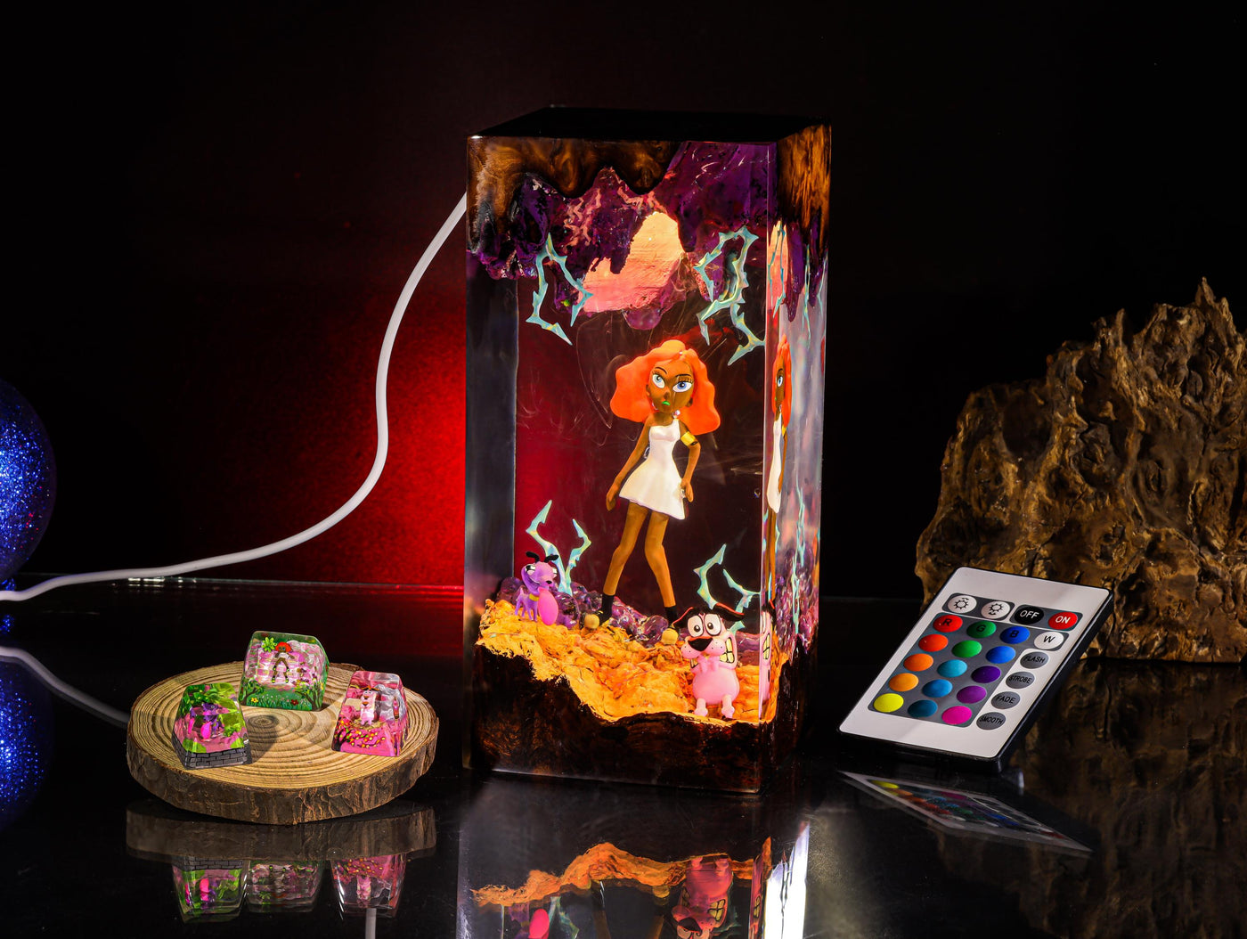 Courage the Cowardly Dog Resin Lamp