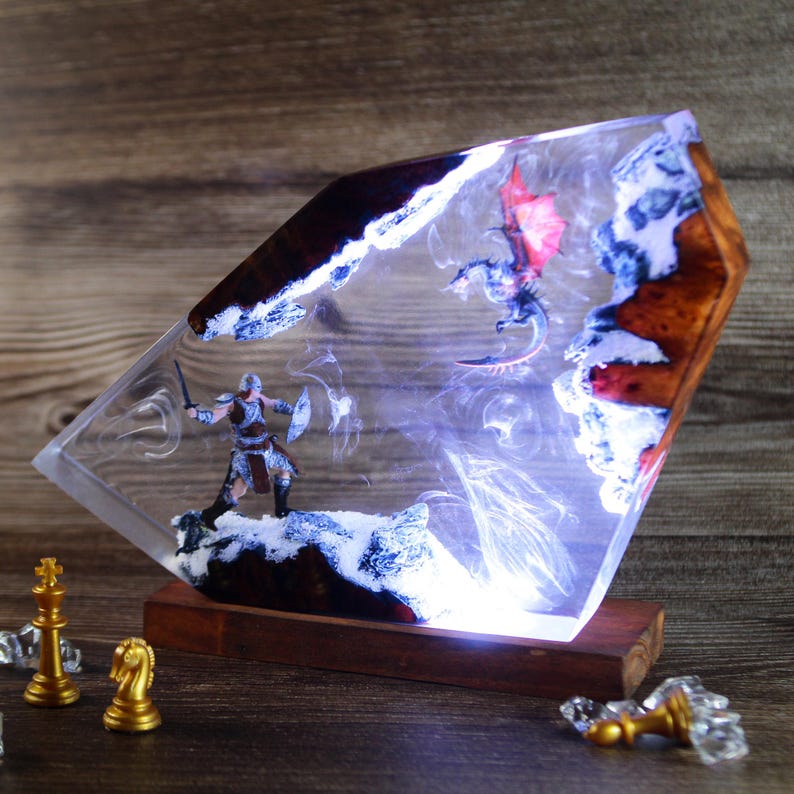 Dragon Born Resin Lamp