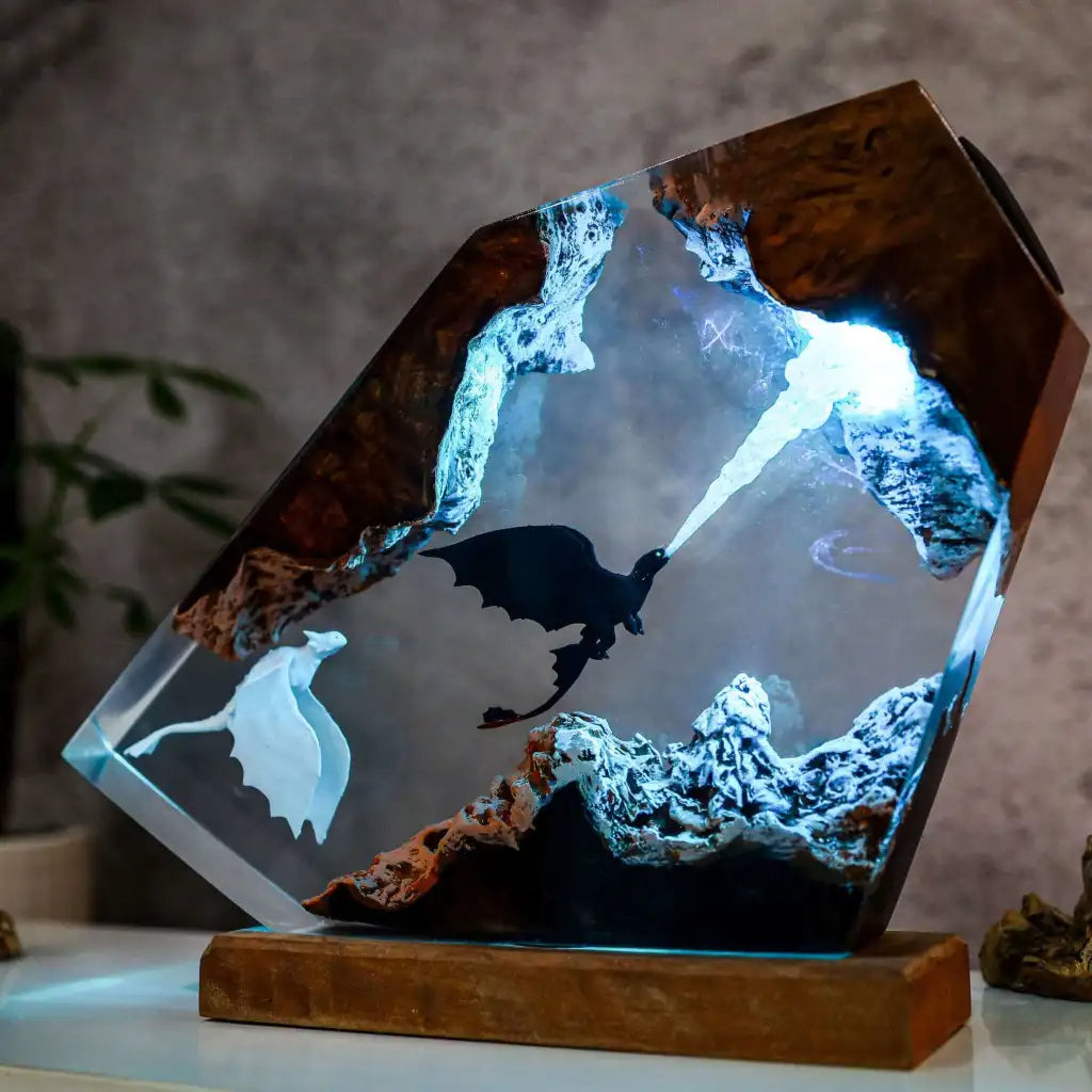 Fire Breathing Toothless Resin Lamp