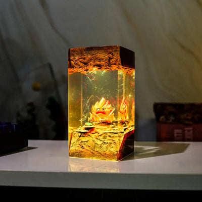 Calcifer Howl's Moving Castle Resin Epoxy Lamp