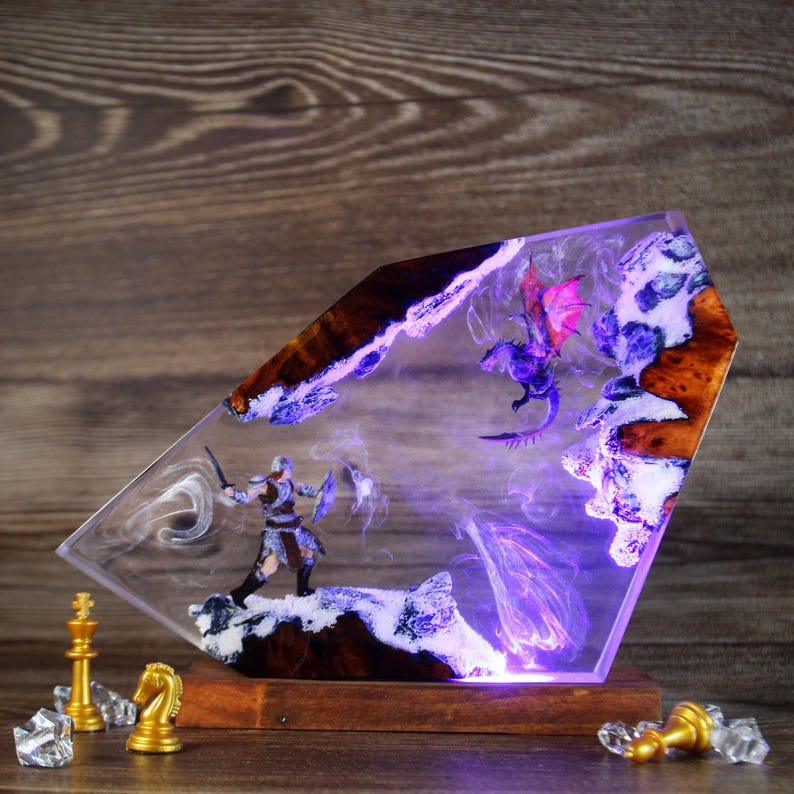 Dragon Born Resin Lamp