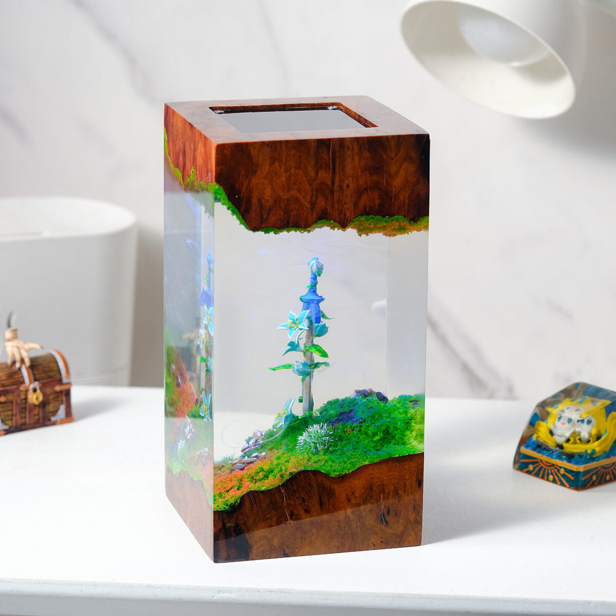 Master Sword with Silent Flower Resin Lamp