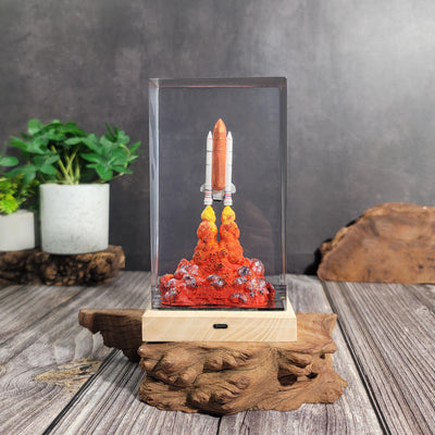 Rocket Launch Resin Lamp