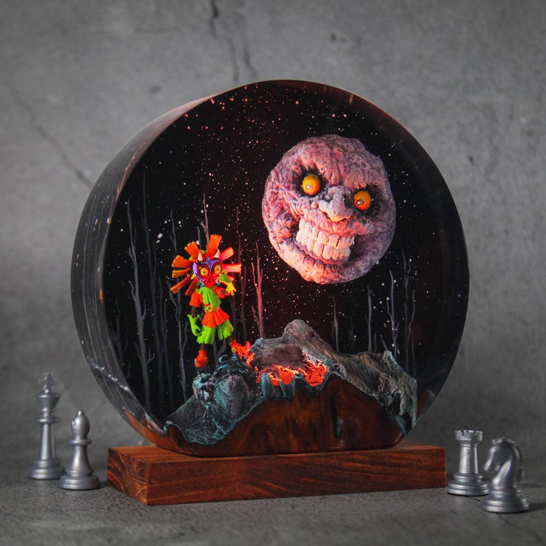 Majora Mask Resin Lamp