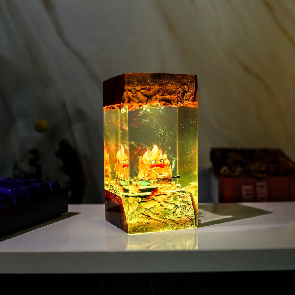 Calcifer Howl's Moving Castle Resin Epoxy Lamp