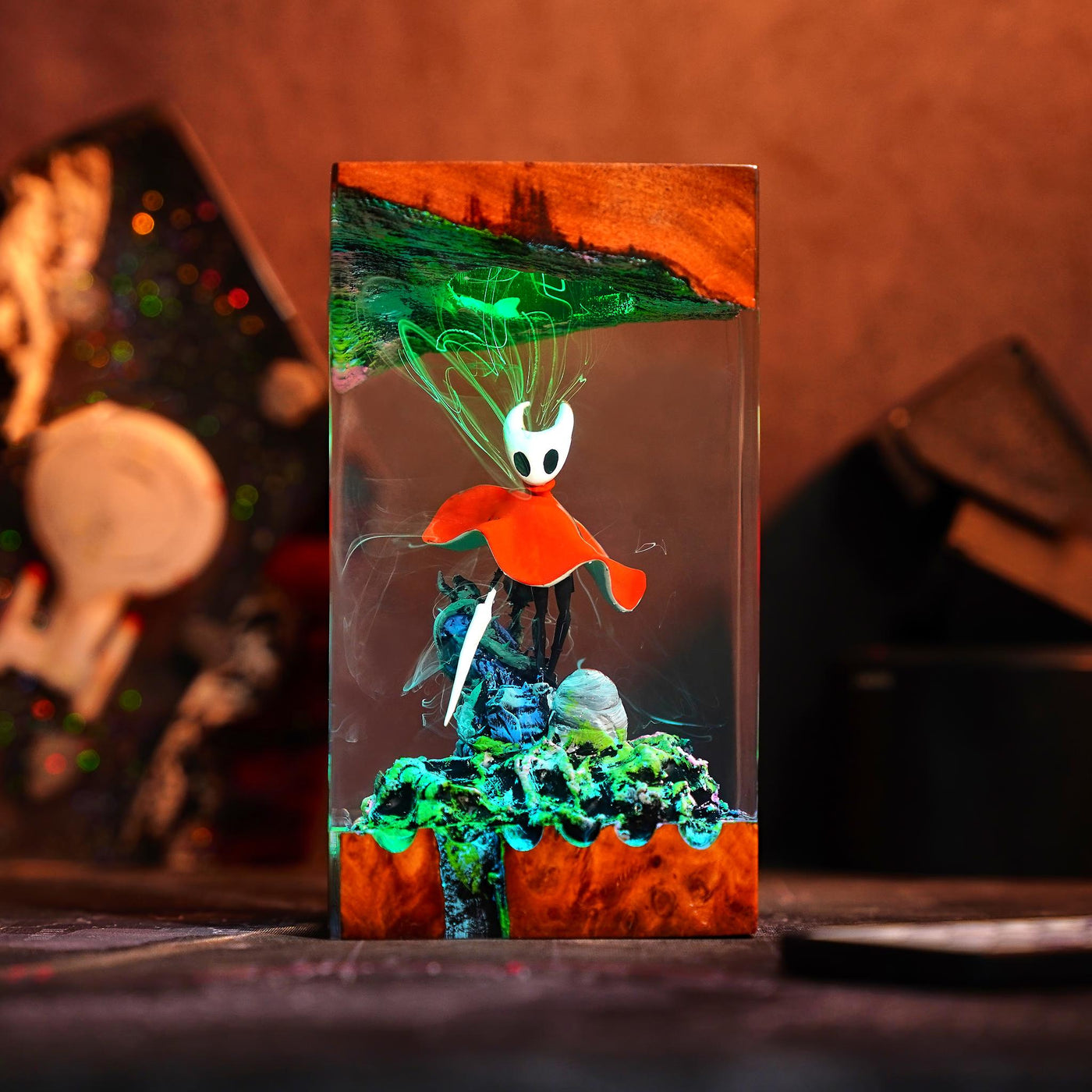 Silksong Hornet Hollow Knight Resin Lamp