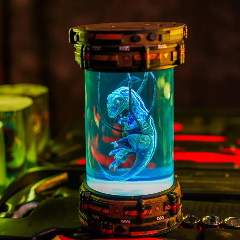 Velociraptor Jurassic World Resin Lamp