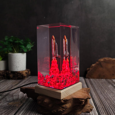 Rocket Launch Resin Lamp