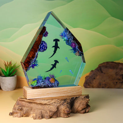 Hammerhead Shark Resin Lamp Ocean Resin Lamp