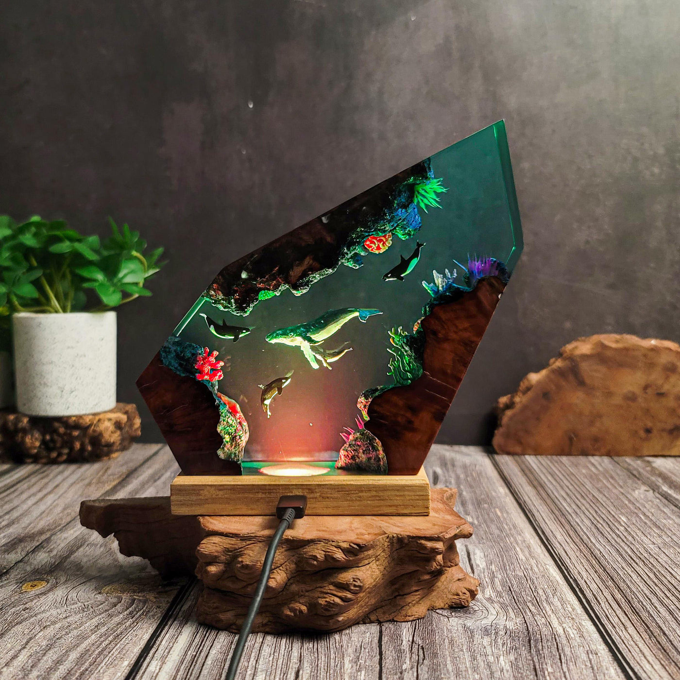 Ocean Resin Resin Lamp