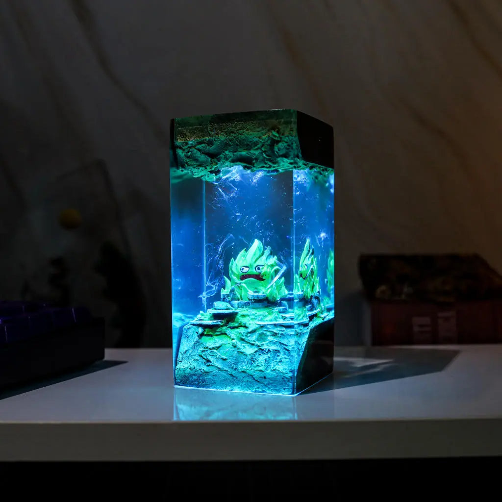 Calcifer Howl's Moving Castle Resin Epoxy Lamp
