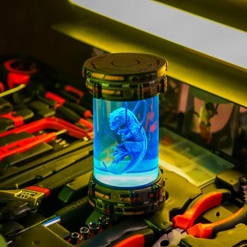Velociraptor Jurassic World Resin Lamp