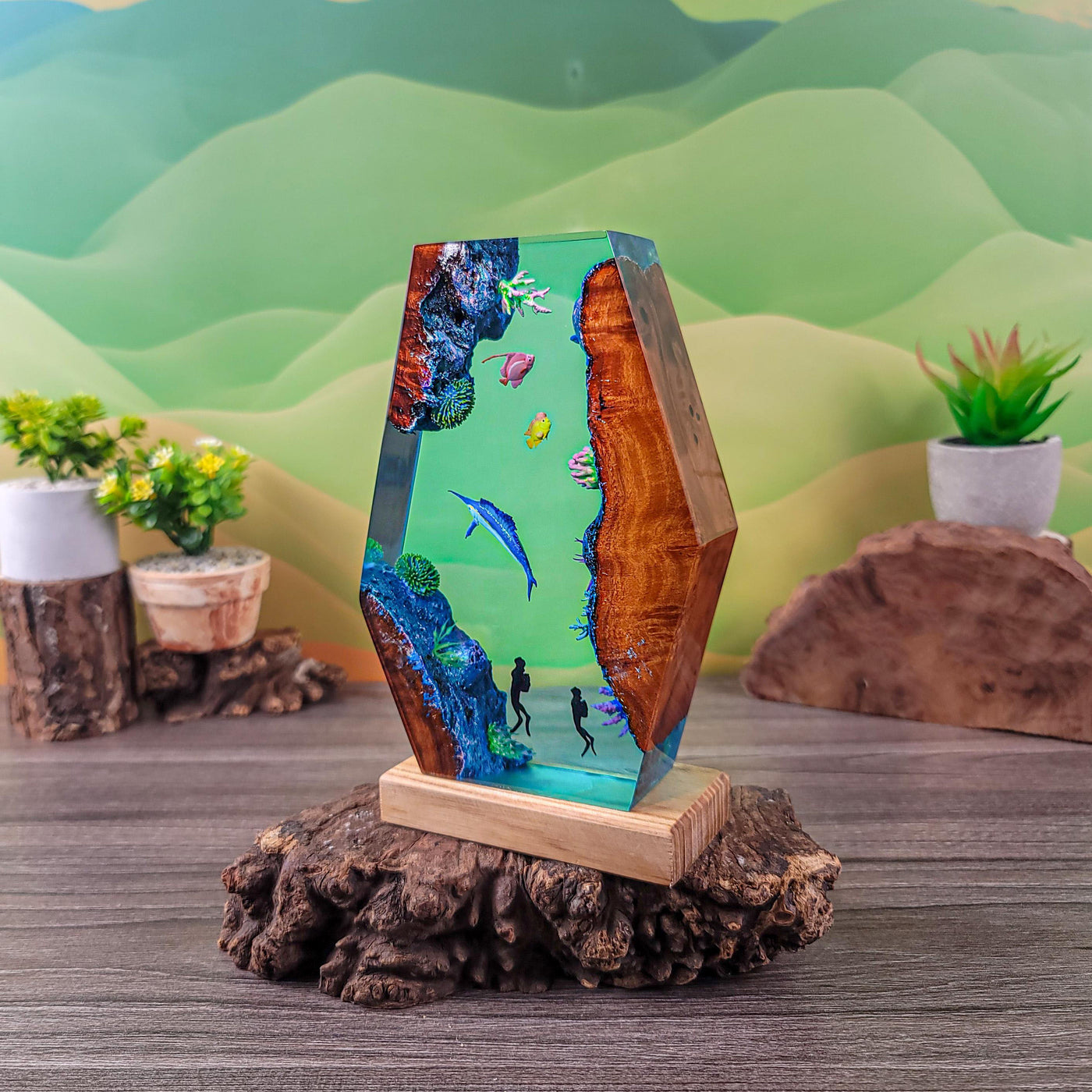 Ocean Resin Lamp