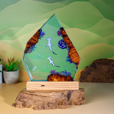 Hammerhead Shark Resin Lamp Ocean Resin Lamp