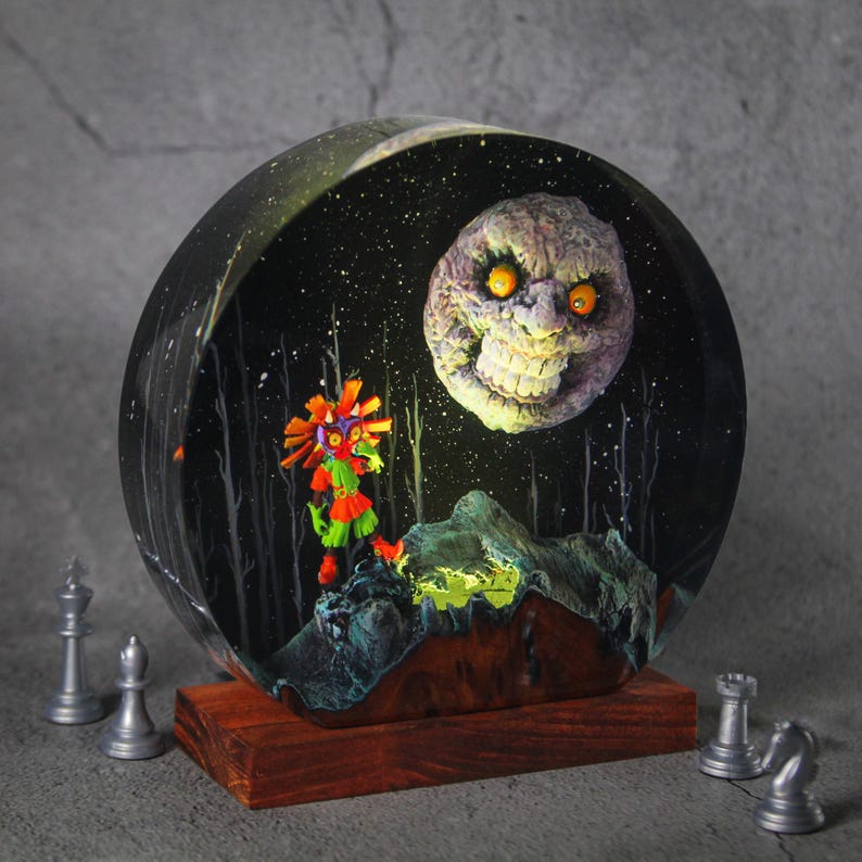 Majora Mask Resin Lamp