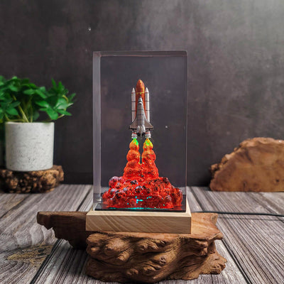 Rocket Launch Resin Lamp