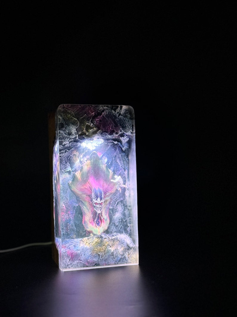 Deep Ocean and Master Yoda Resin Lamp