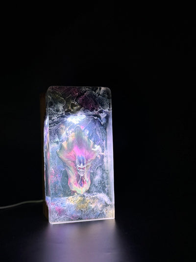 Deep Ocean and Master Yoda Resin Lamp