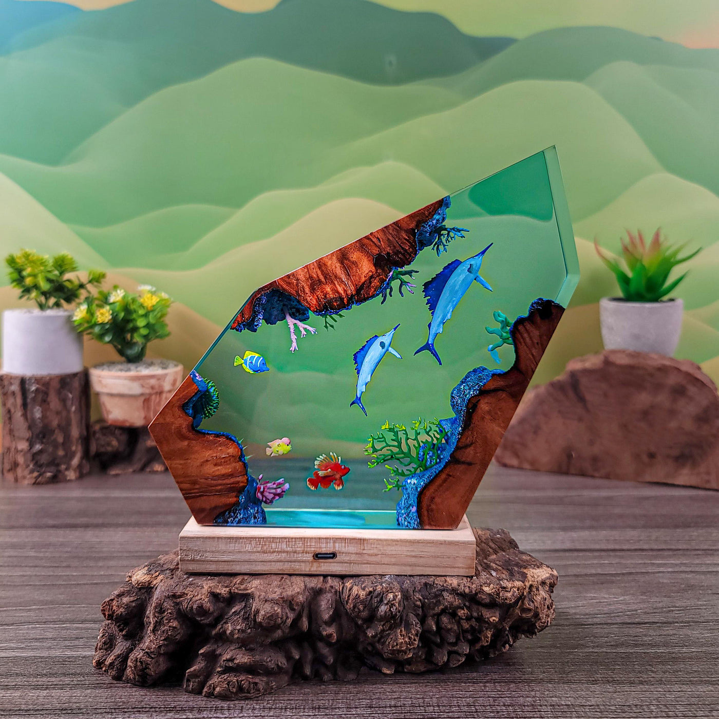 Resin Ocean Night Light