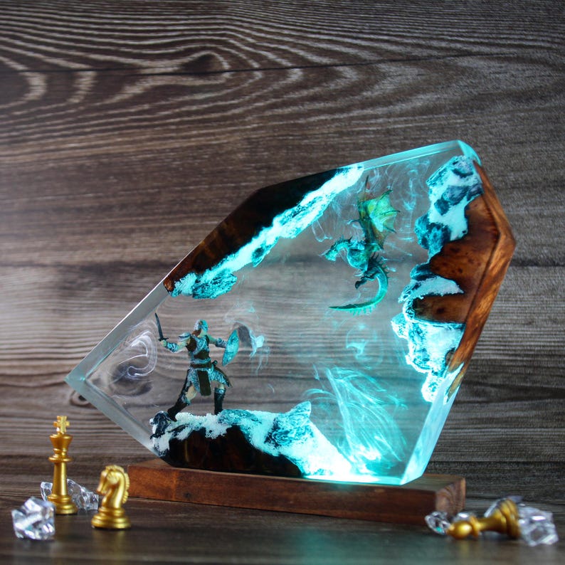Dragon Born Resin Lamp