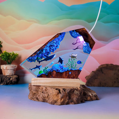 Shark Ocean Resin Lamp
