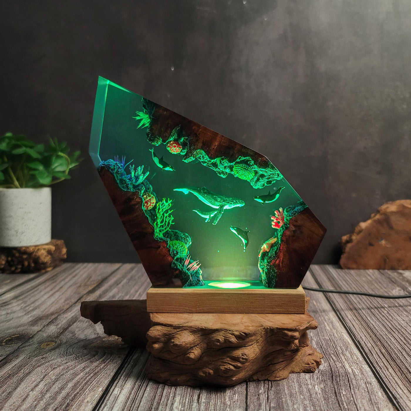 Ocean Resin Resin Lamp