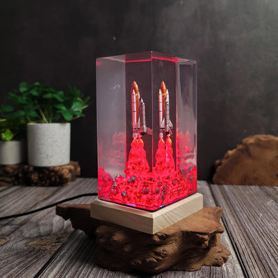Rocket Launch Resin Lamp