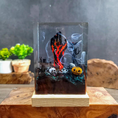 Devil Hand Halloween Resin Lamp