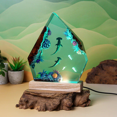 Hammerhead Shark Resin Lamp Ocean Resin Lamp