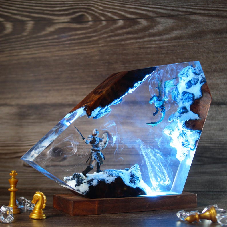 Dragon Born Resin Lamp