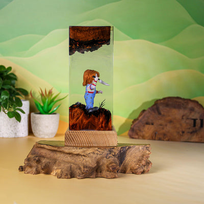 Creepy Doll Resin Lamp