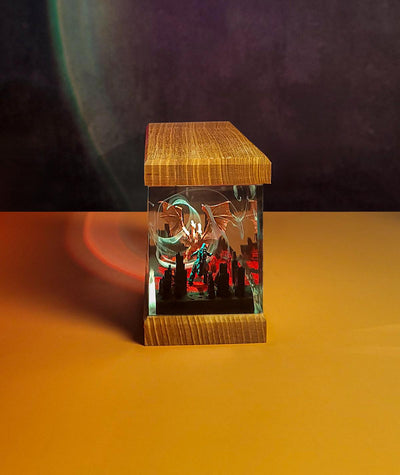 Three-Headed Dragon vs Godzilla Resin Lamp