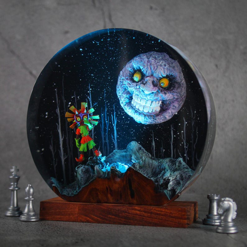 Majora Mask Resin Lamp