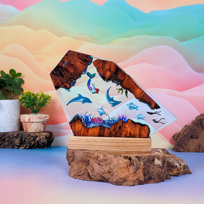 Dolphin Mermaid Resin Lamp