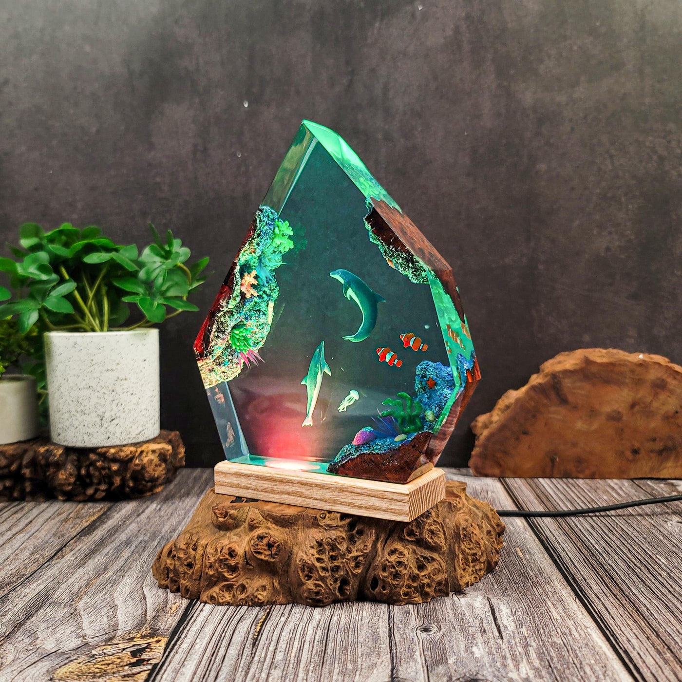 Handmade Ocean Epoxy Lamp 2