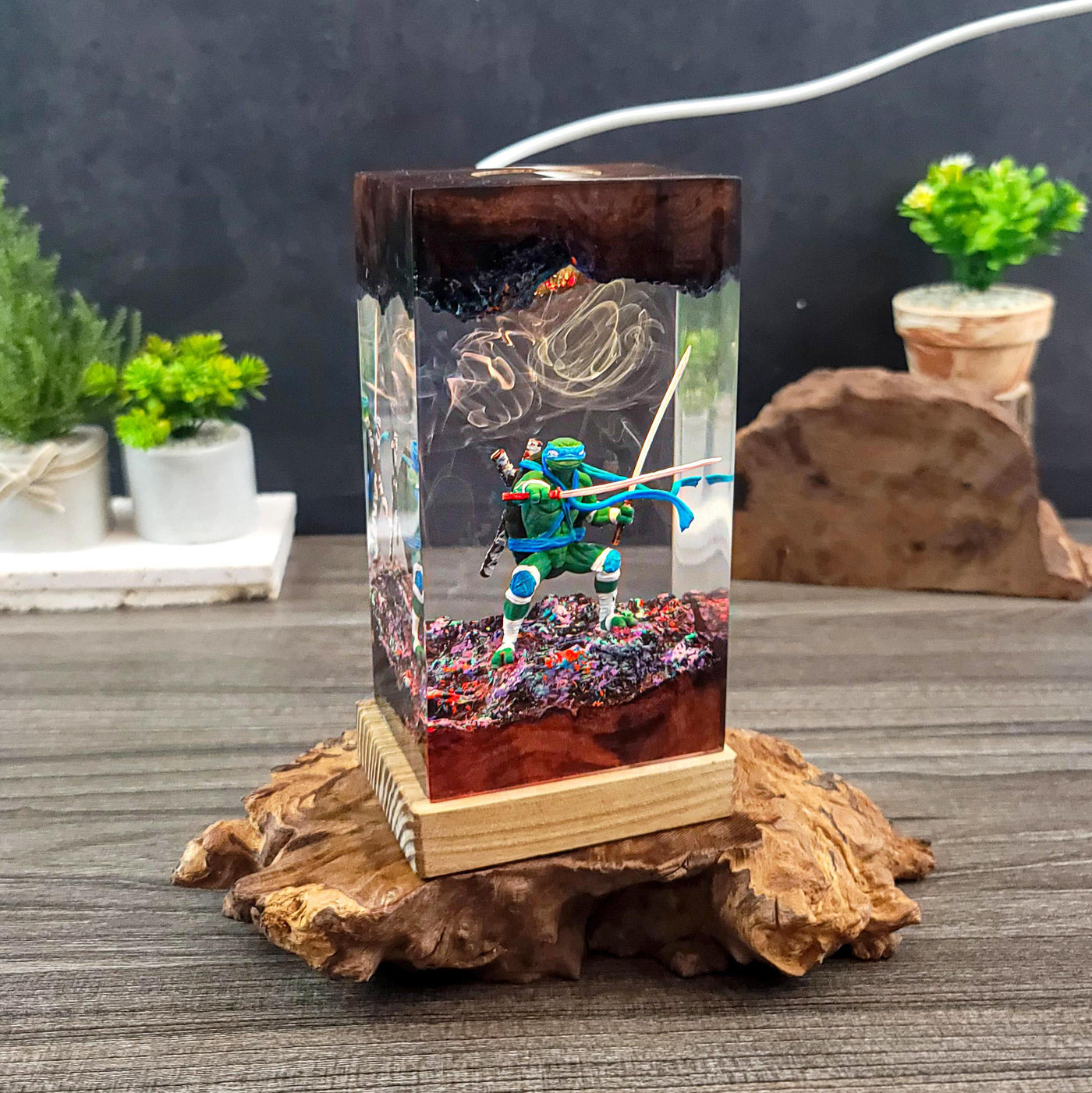 Resin Ninja Sword LED Night Light