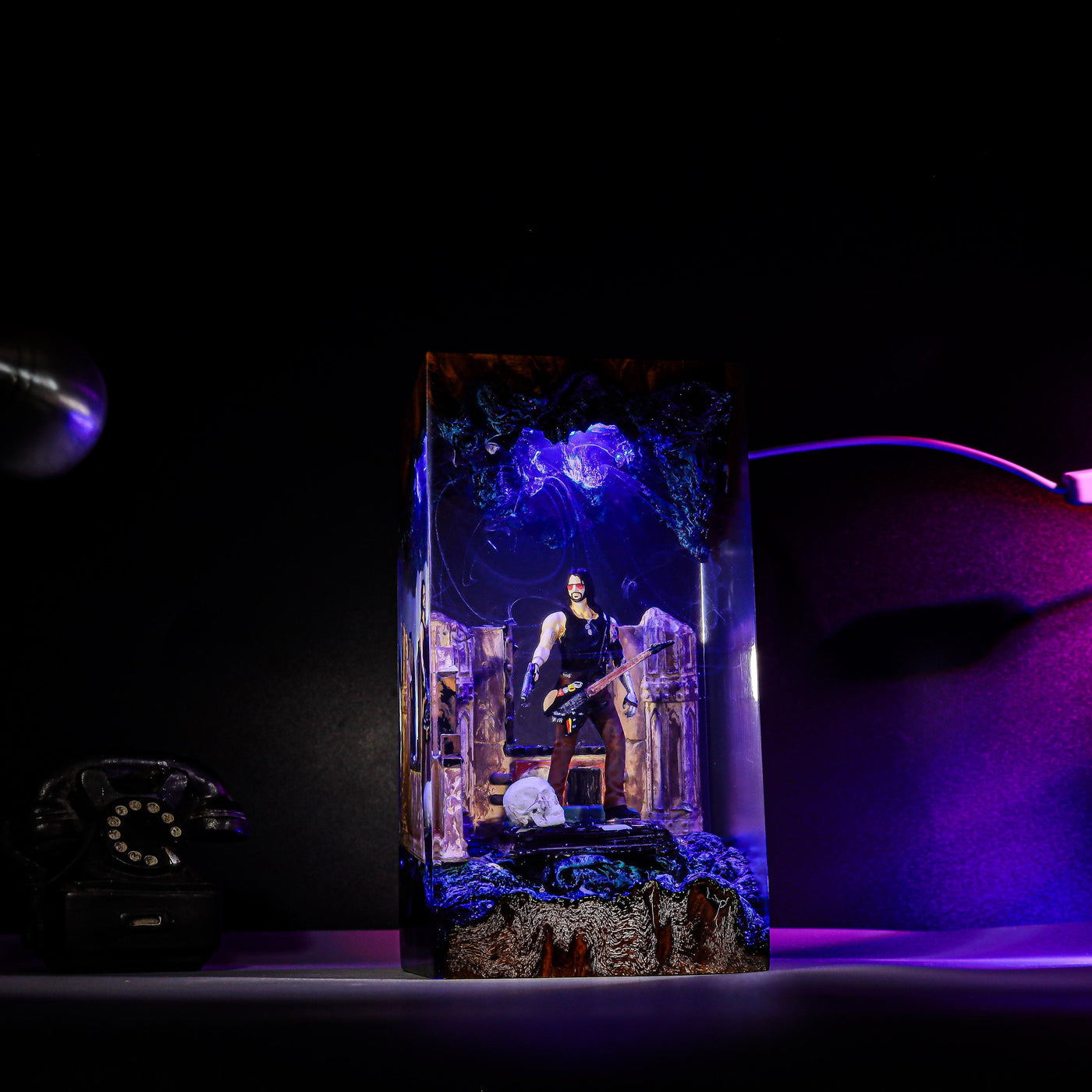 Johnny Silverhand Cyberpunk: Edgerunner Resin Lamp