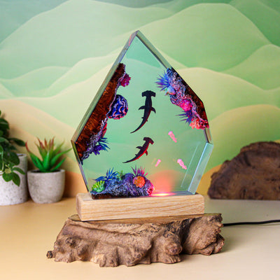 Hammerhead Shark Resin Lamp Ocean Resin Lamp