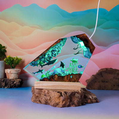 Shark Ocean Resin Lamp